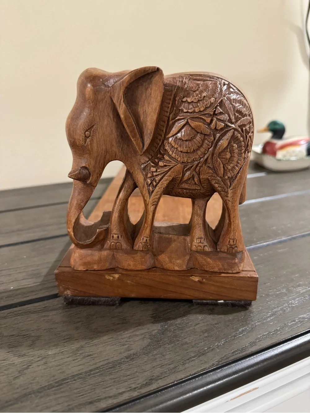 Handcrafted Brown Wooden Bookends